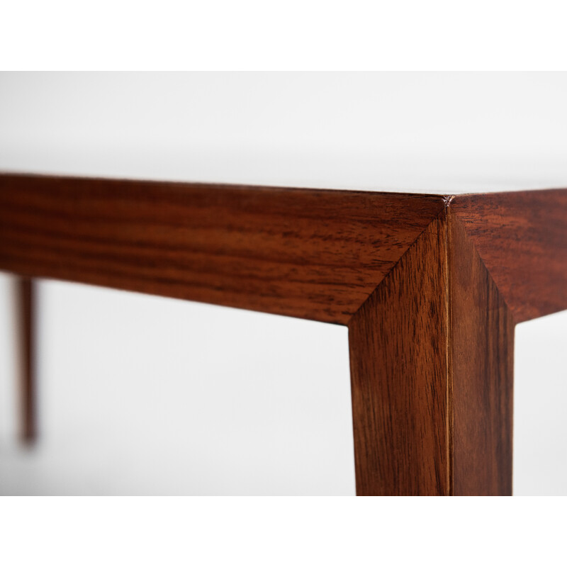 Vintage rosewood coffee table by Severin Hansen for Haslev, Denmark 1960s