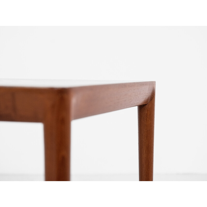 Mesa de café Vintage teak por Erik Riisager Hansen para Haslev, Dinamarca Anos 60