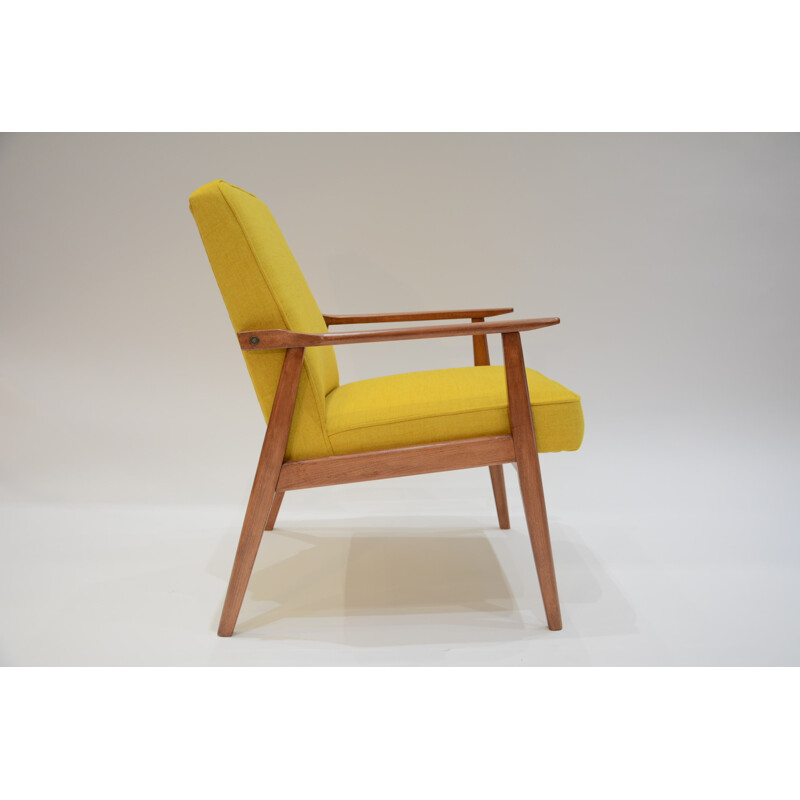 Polish yellow armchair - 1960s