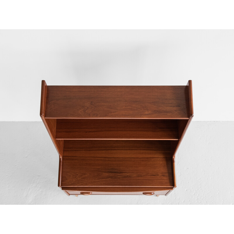 Vintage teak en eiken secretaire, Denemarken 1960