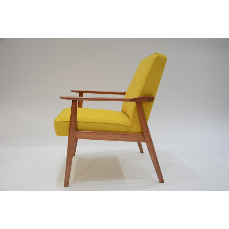 Polish yellow armchair - 1960s