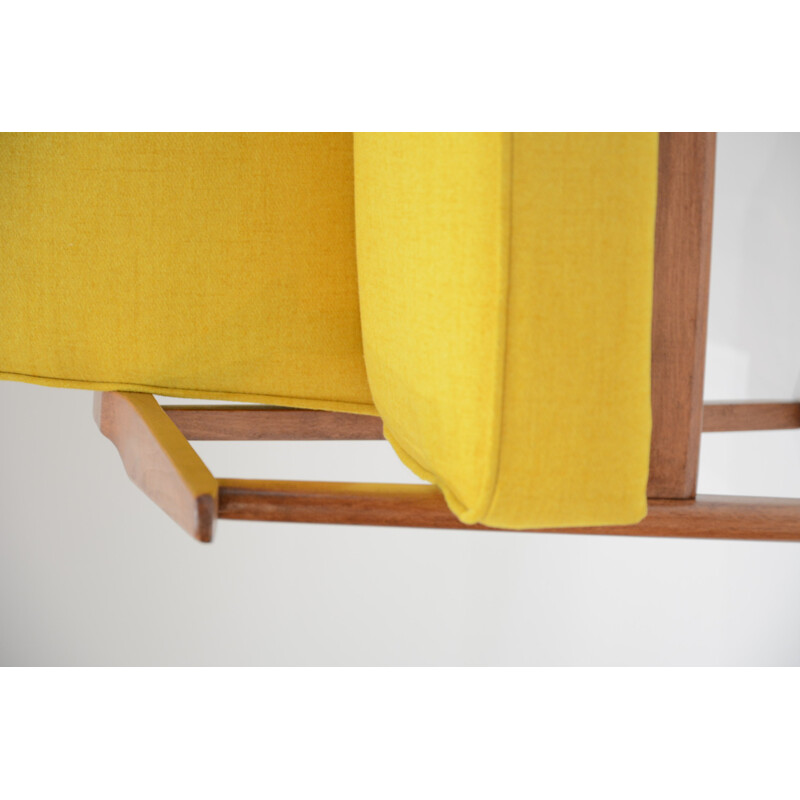 Polish yellow armchair - 1960s