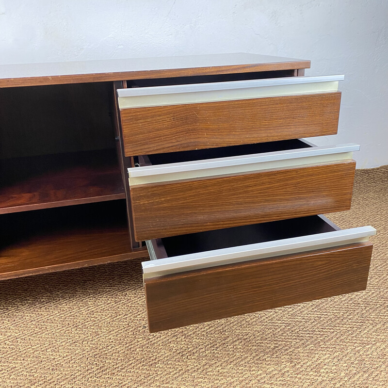 Vintage rosewood and metal sideboard by Ico Parisi for Mim, Italy 1958s