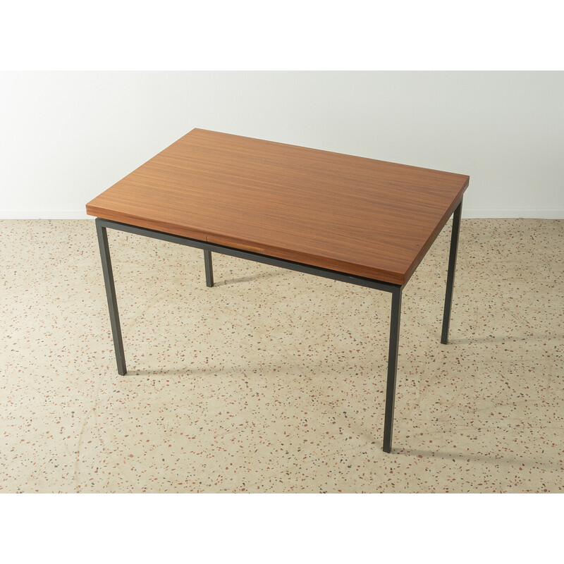 Vintage teak and steel extendable table for Lübke, Germany 1960s