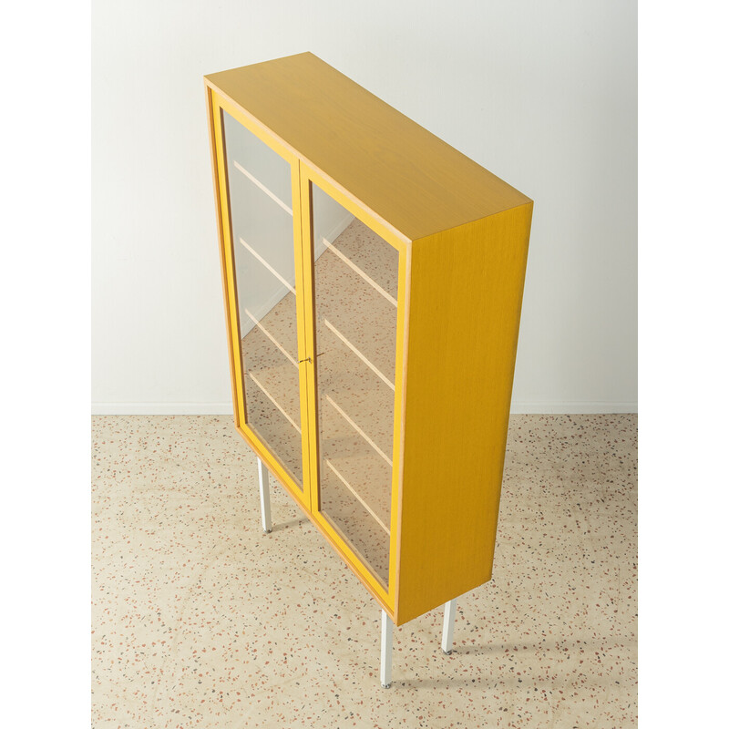 Vintage display cabinet in oak, glass and steel for Wk Möbel, Germany 1960s