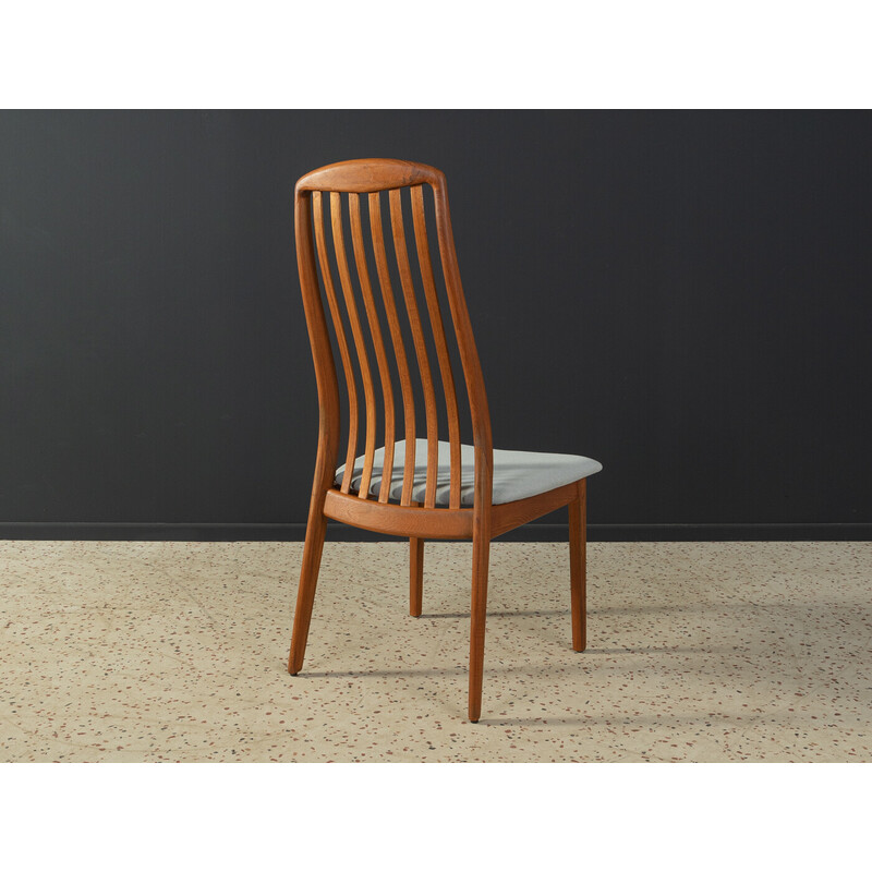 Set di 6 sedie vintage in teak e tessuto multicolore per Benny Linden, Danimarca 1960