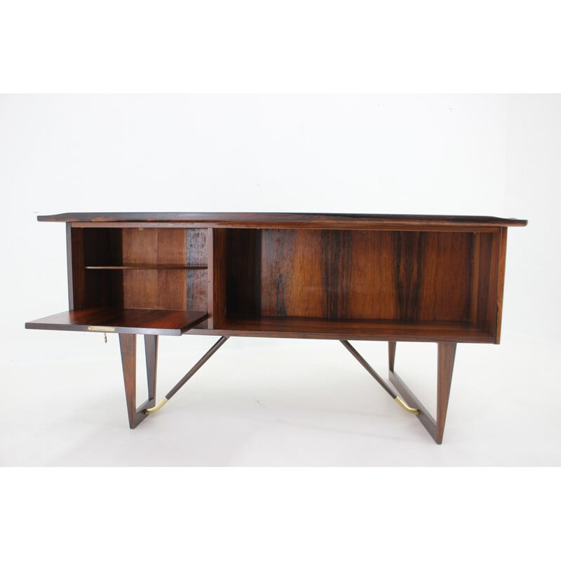 Vintage "Boomerang" desk in rosewood by Peter Løvig Nielsen for Hedensted Møbelfabrik, Denmark 1960s