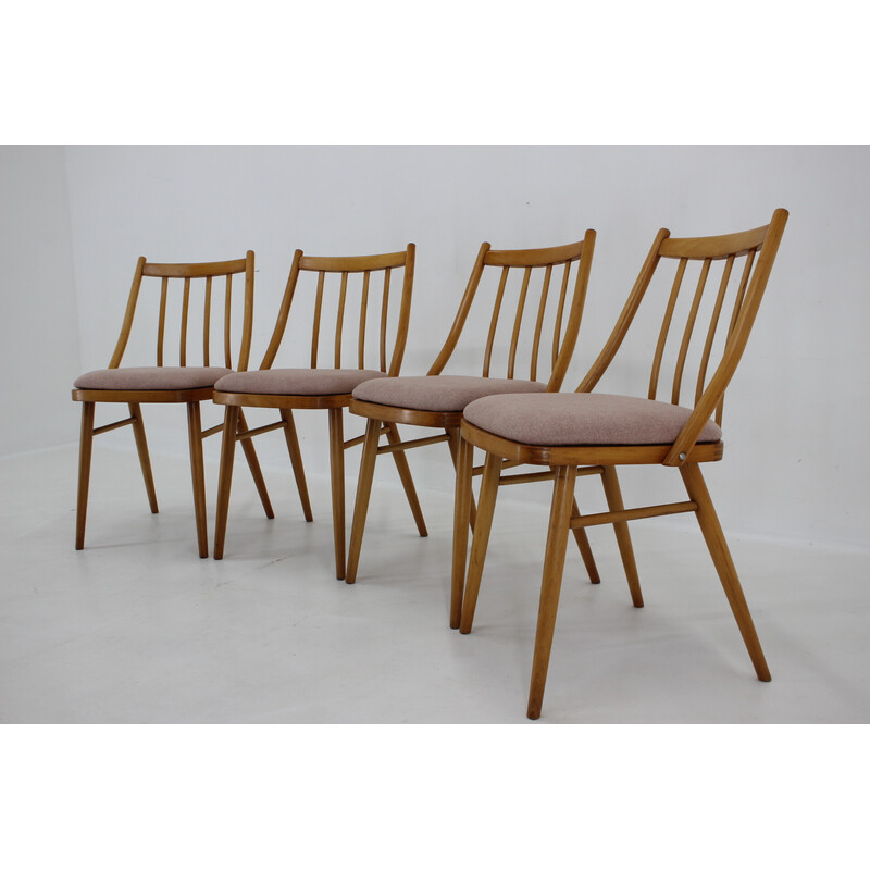 Set van 4 vintage beuken stoelen van Antonin Suman, 1970