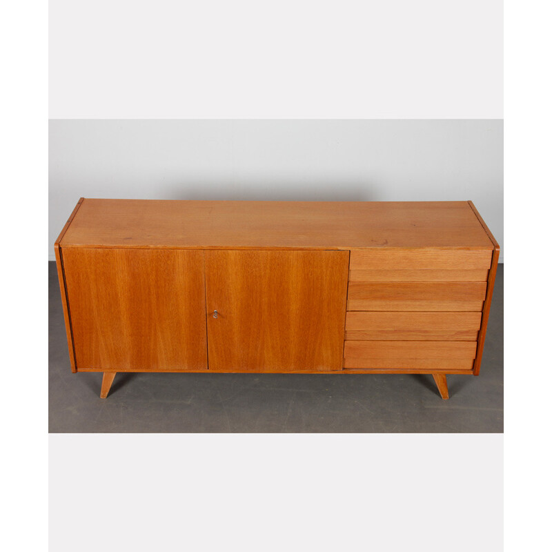 Vintage U-460 sideboard in oak by Jiroutek for Interier Praha, 1960s