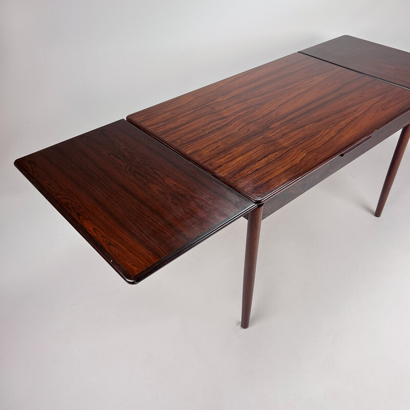 Vintage uittrekbare rozenhouten tafel, 1960