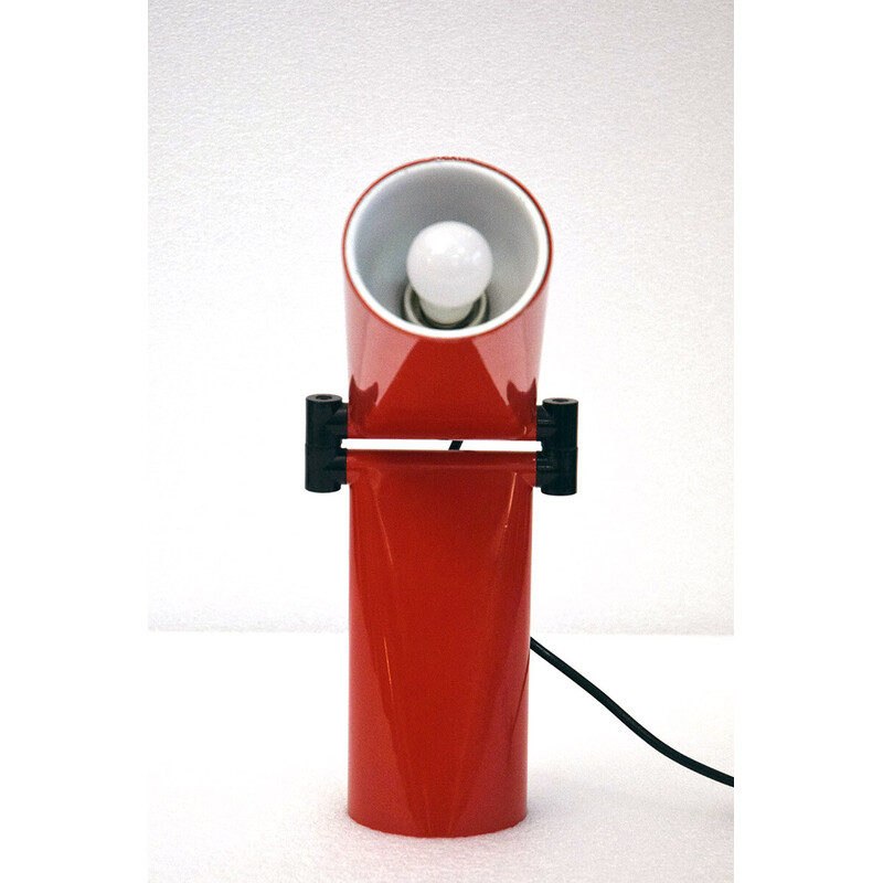 Vintage "Bowling" tafellamp van Cesare Leonardi en Franca Stagi voor Lumenform, 1970.