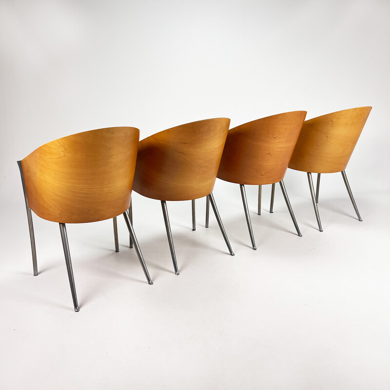 Set of 4 vintage "King costes" chairs by Philippe Starck for Aleph, 1980s