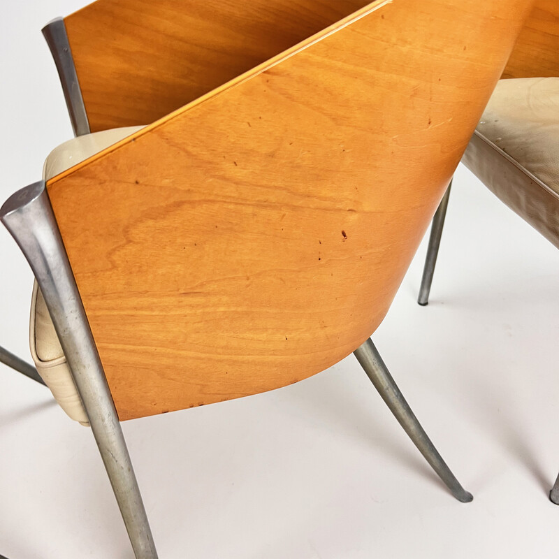 Conjunto de 4 cadeiras "King costes" vintage de Philippe Starck para Aleph, década de 1980