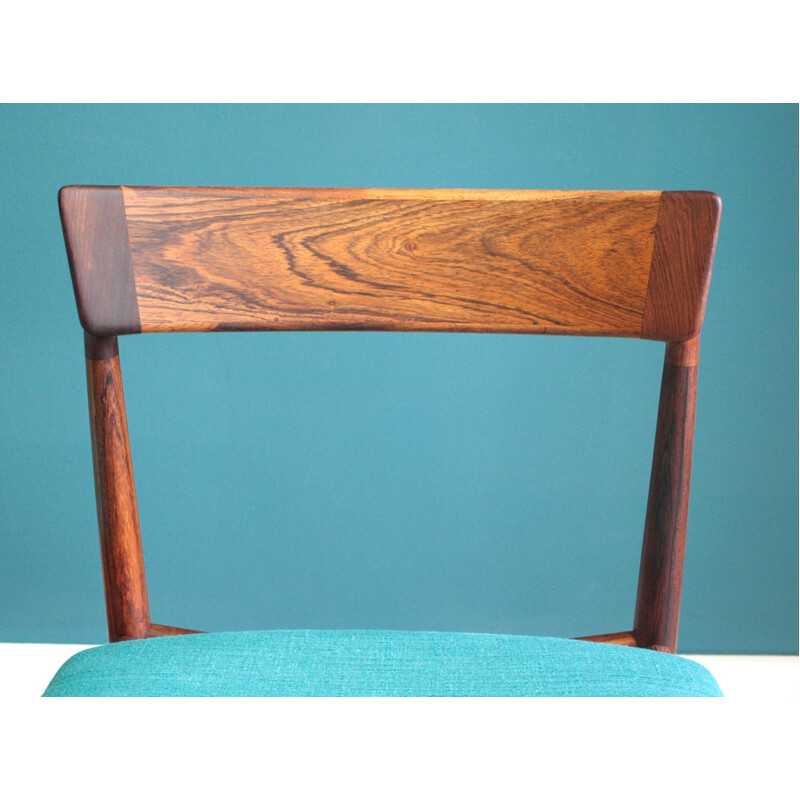 Set of 6 dining chair, model 39 in rosewood, Henry Rosengren Hansen - 1960s