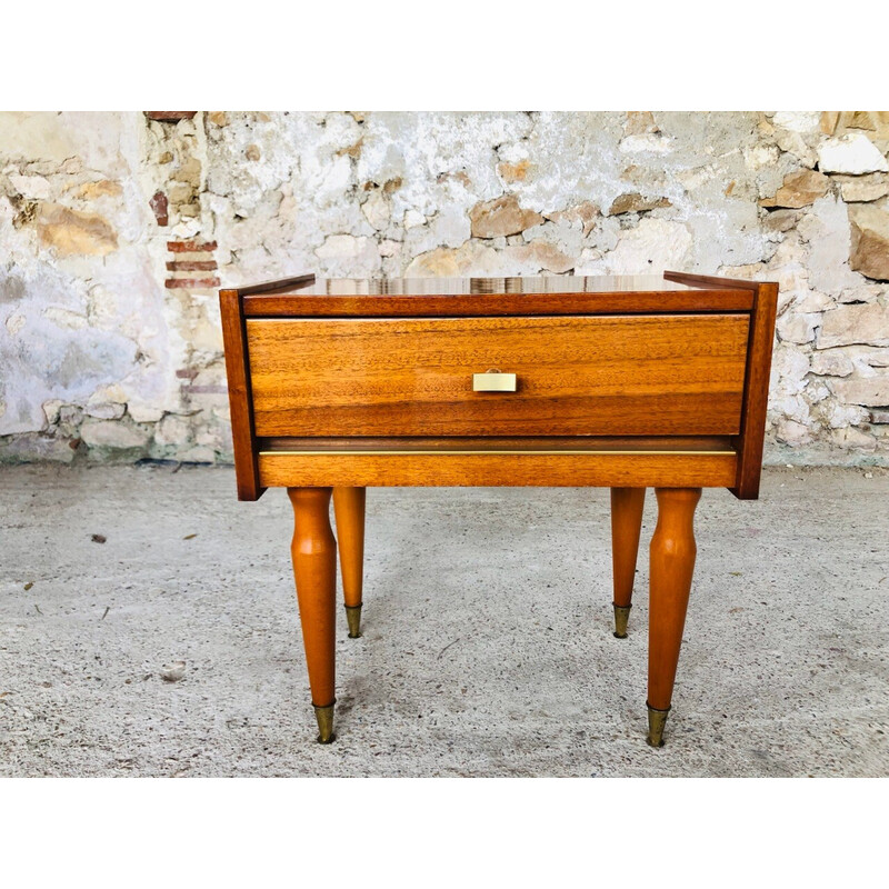 Vintage Scandinavian wooden night stand, 1960s