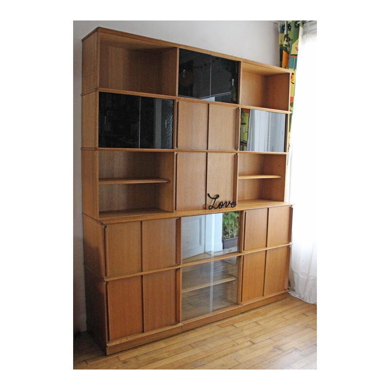 Mid-century modular bookcase Oscar - 1950s