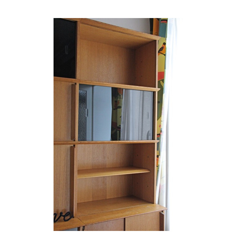 Mid-century modular bookcase Oscar - 1950s