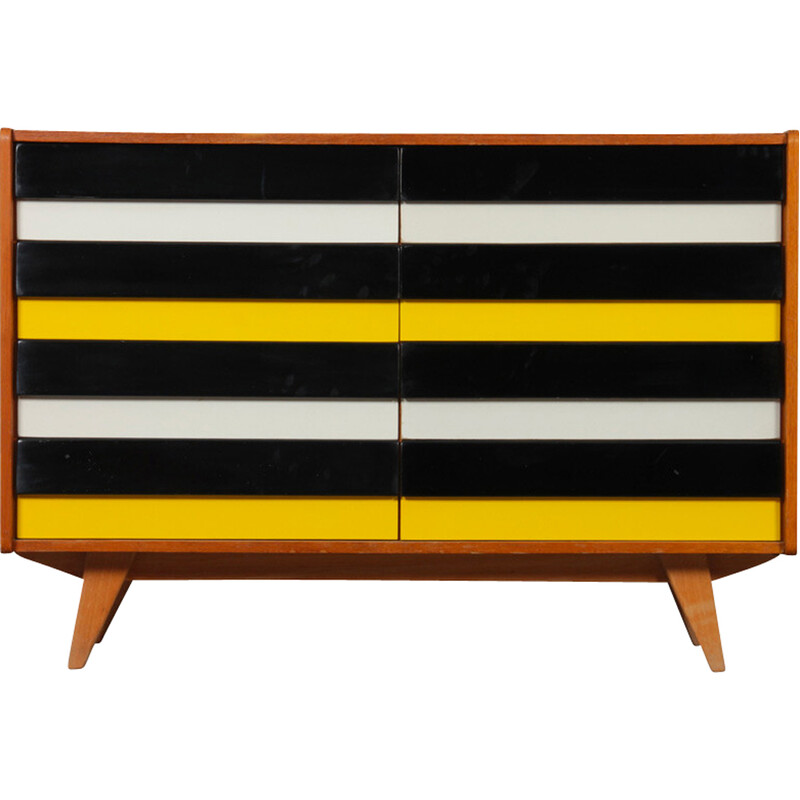 Vintage chest of drawers U-453 in lacquered wood by Jiri Jiroutek for Interier Praha, Czech Republic 1960s