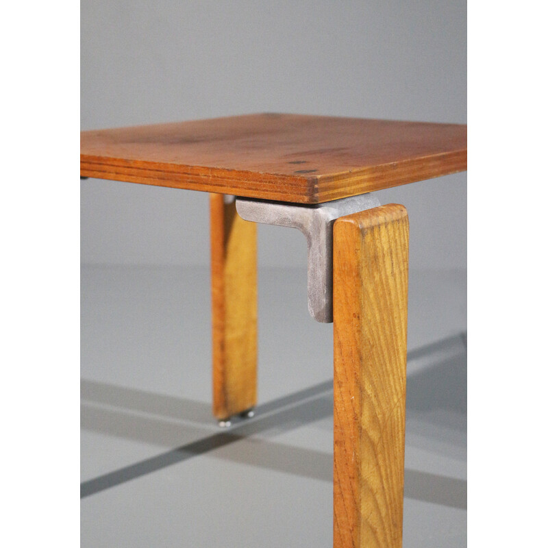 Tabouret vintage "plein" par Georges Candilis et Anja Blomstetd pour Sentou, 1968