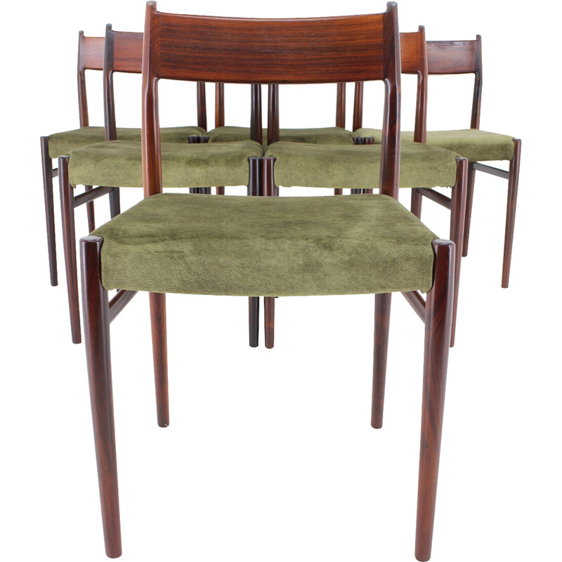 6 Stühle Modell 418 aus Palisanderholz von Arne Vodder, Dänemark 1960er Jahre