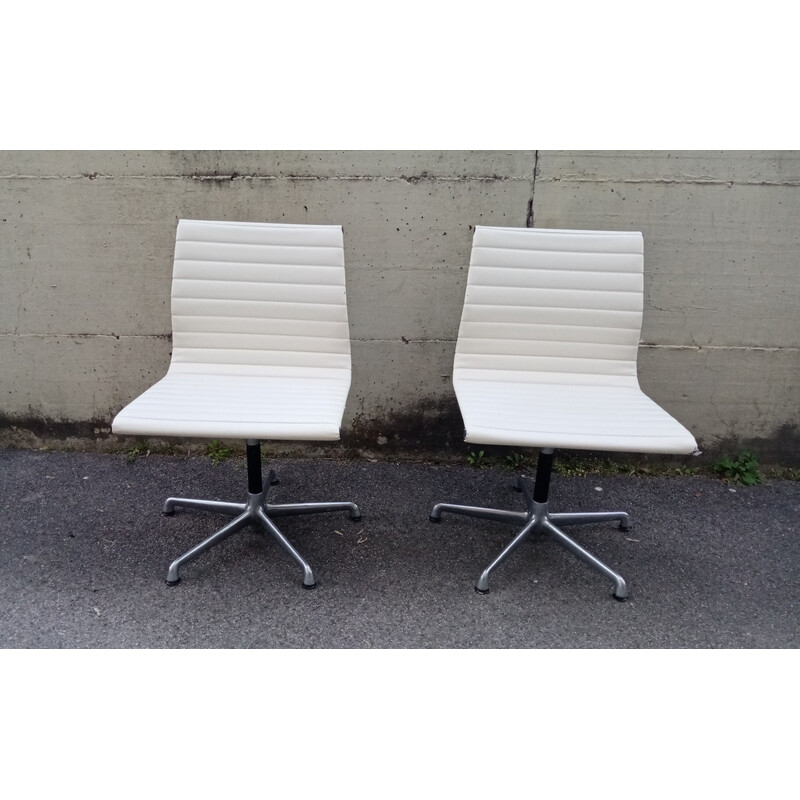 Pair of vintage Ea108 chairs by Charles and Ray Eames for Icf, Italy 1980