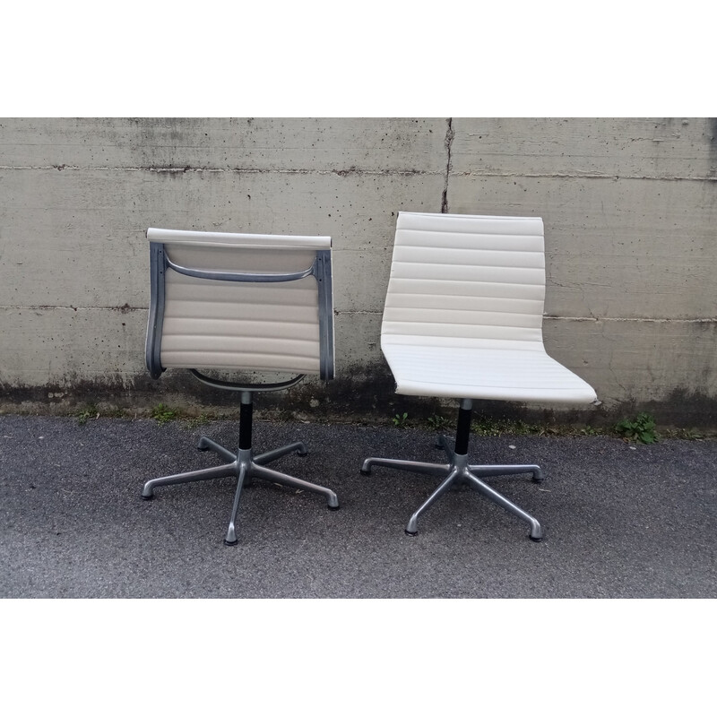 Pair of vintage Ea108 chairs by Charles and Ray Eames for Icf, Italy 1980