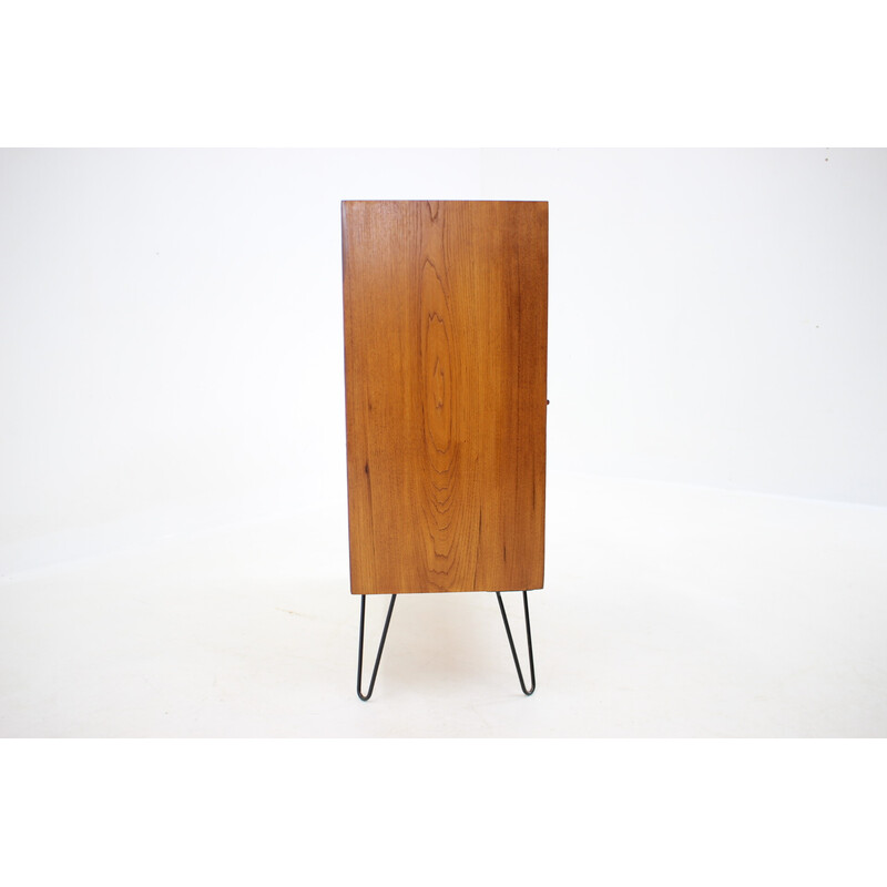 Vintage cabinet in wood and iron, Czechoslovakia 1960s