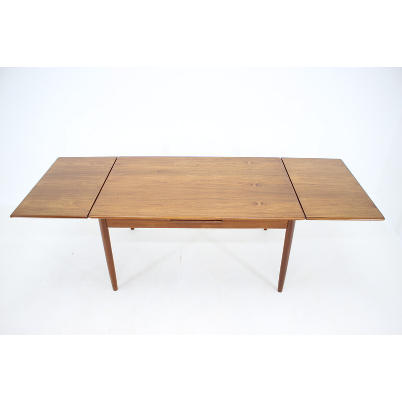 Vintage uitschuifbare teakhouten tafel, Denemarken 1960