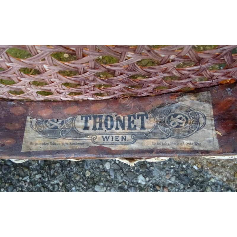 Set of 4 vintage caned chairs for Thonet, 1882s