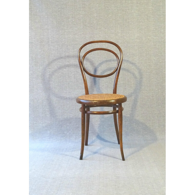 Vintage rieten stoel voor Thonet, 1870-1875
