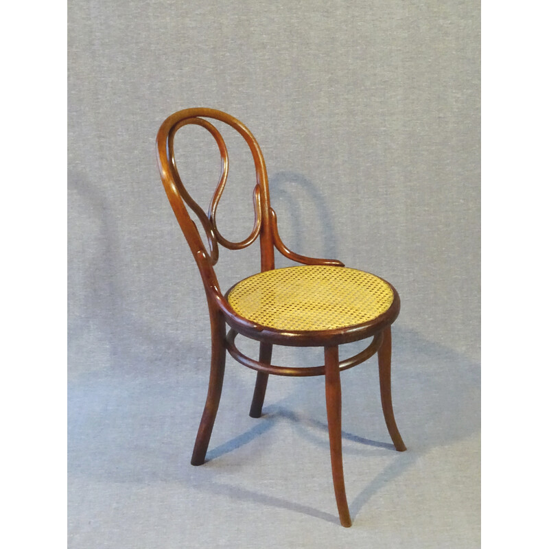 Vintage-Stuhl "Omega" mit Rohrgeflecht von Thonet, 1885