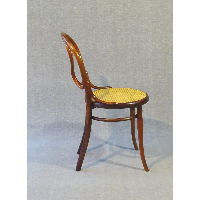 Sedia di canna "Omega" vintage di Thonet, 1885