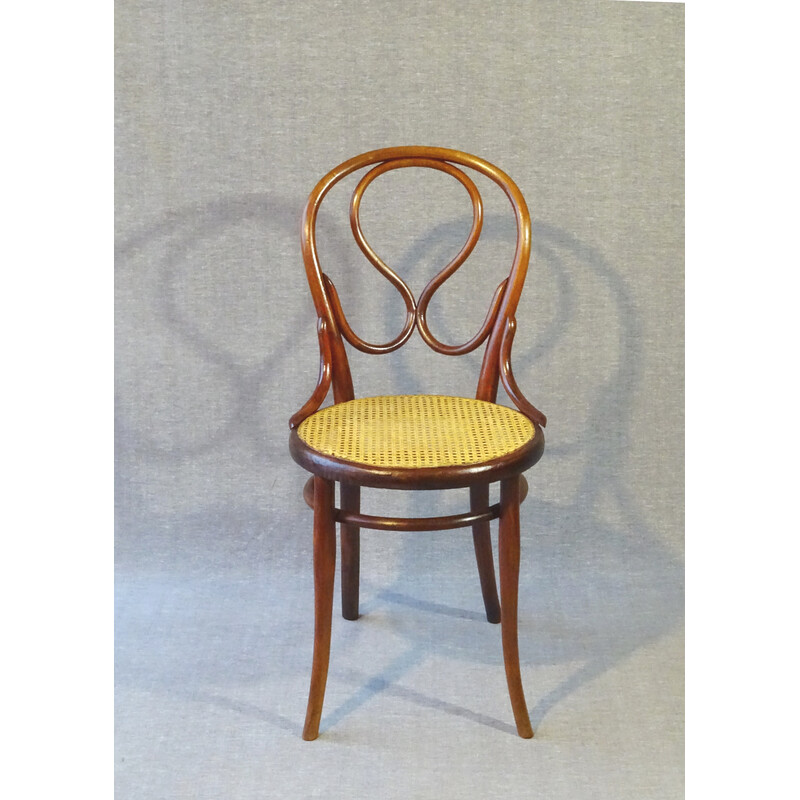 Vintage-Stuhl "Omega" mit Rohrgeflecht von Thonet, 1885