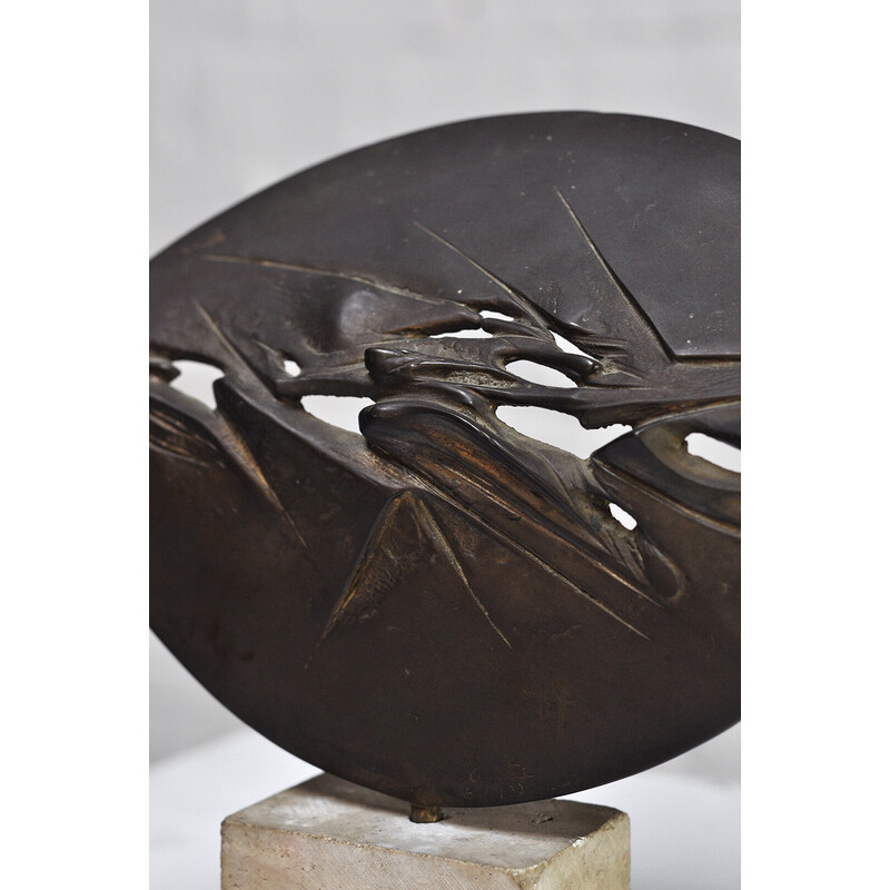 Abstrakte Bronzeskulptur von Franco Ciuti, Italien, 1970er Jahre