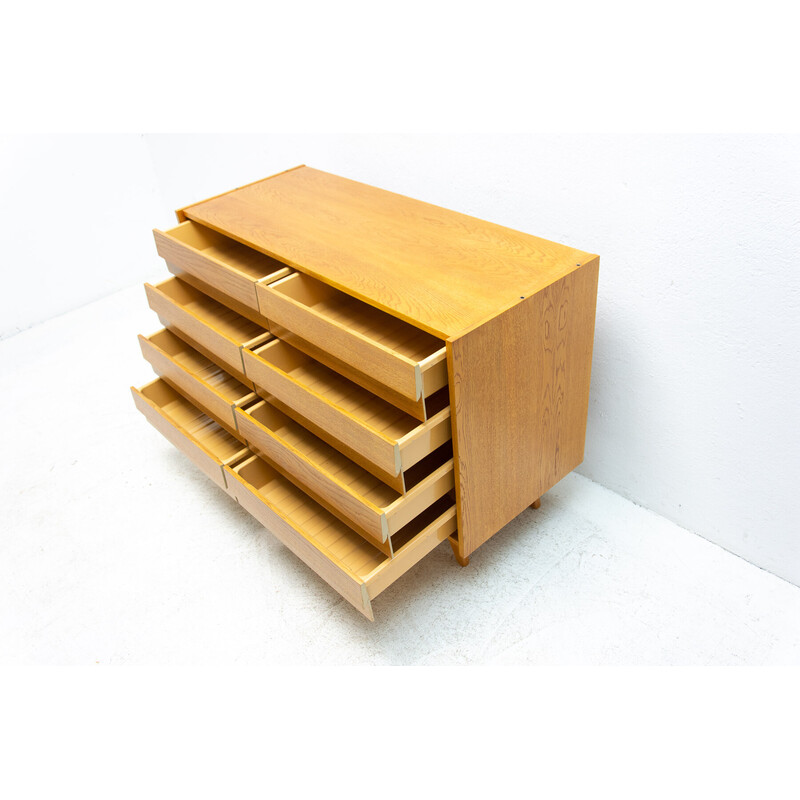 Vintage U-453 chest of drawers in oak by Jiri Jiroutek for Interiér Praha, Czechoslovakia 1960s