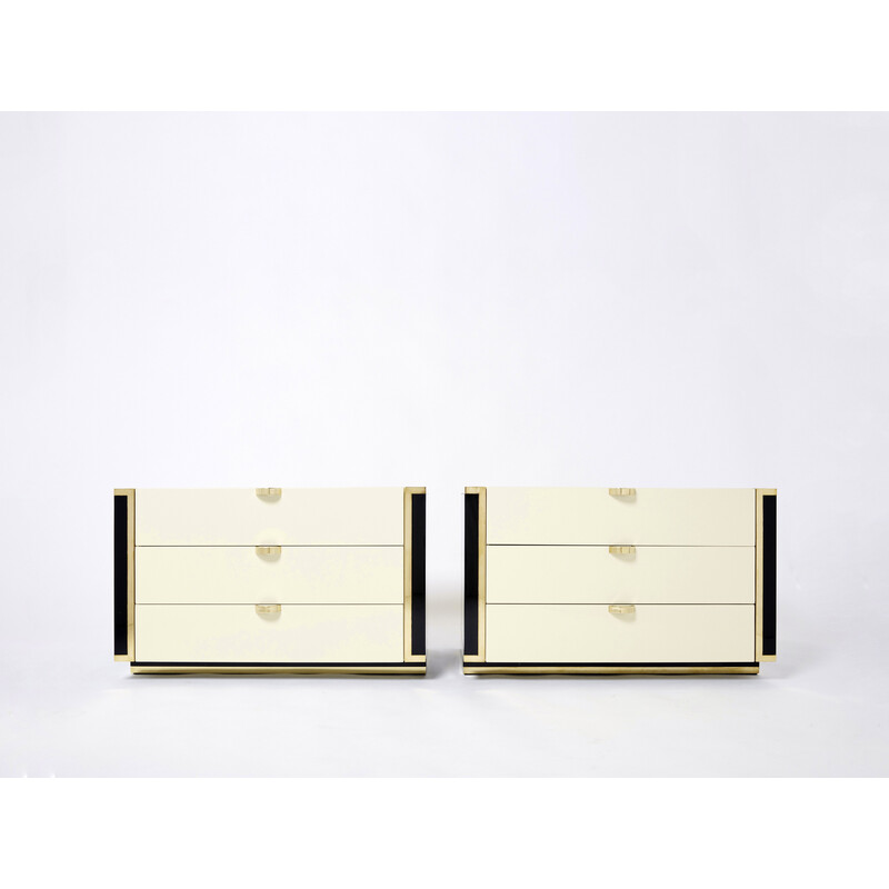 Coppia di comò vintage di Jean-Claude Mahey per Roche Bobois, 1970