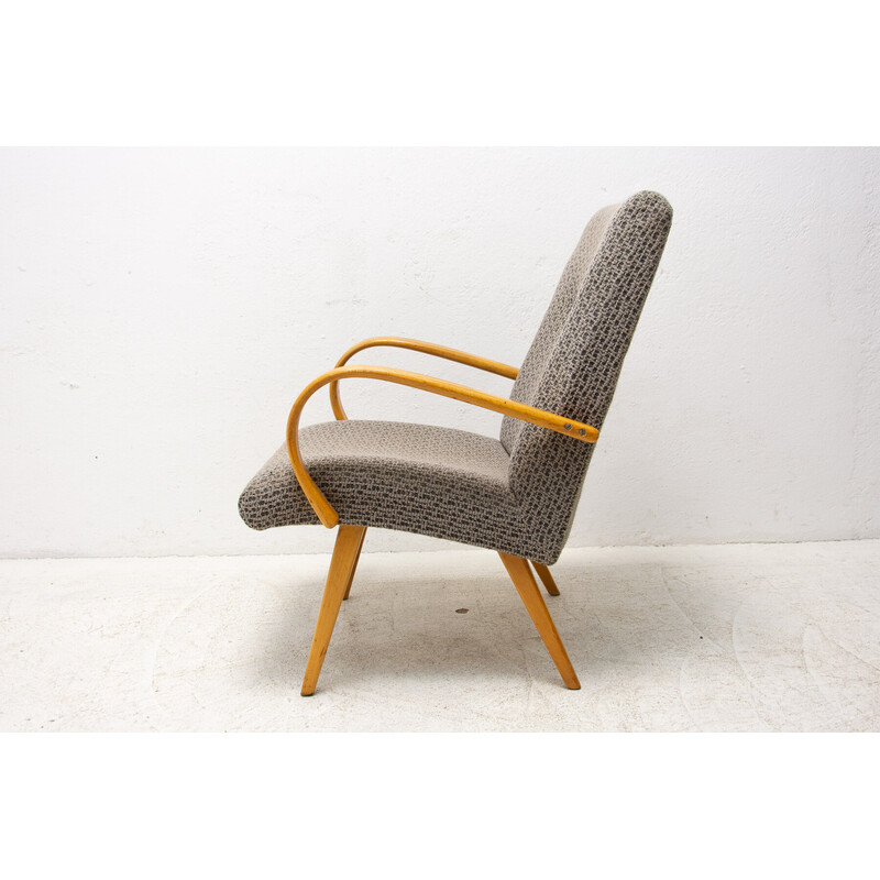 Pair of vintage beech armchairs by Jaroslav Šmídek, Czechoslovakia 1960s