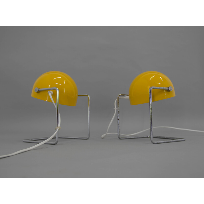 Pair of vintage table lamps by Josef Hurka for Napako, Czechoslovakia 1960s