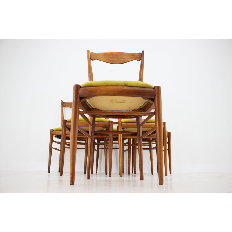 Set of 6 vintage chairs by Drevotvar, Czechoslovakia 1970s