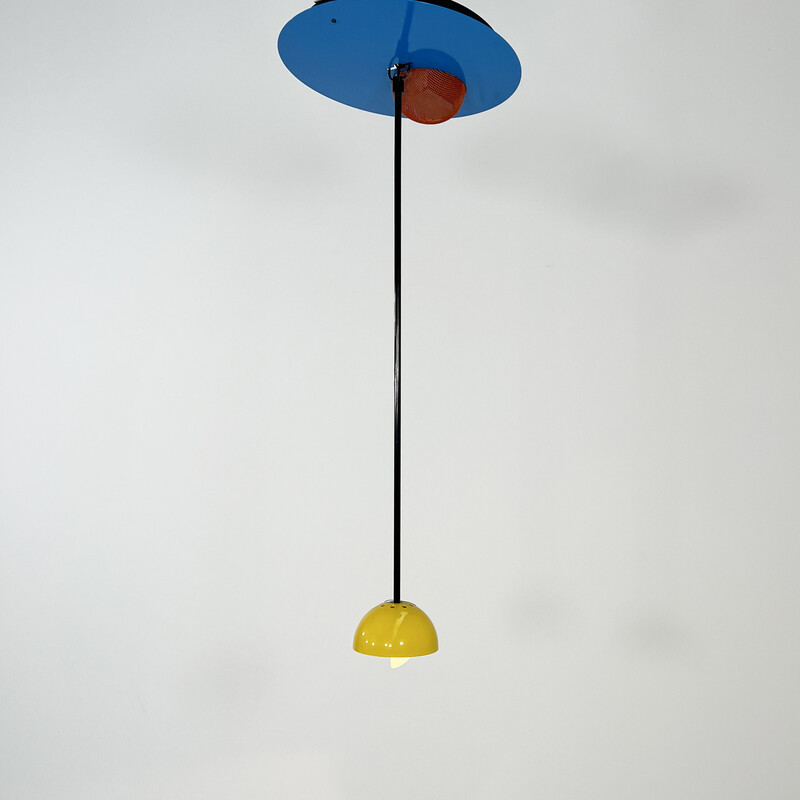 Vintage metal Alesia ceiling lamp by Carlo Forcolini for Artemide, 1980s