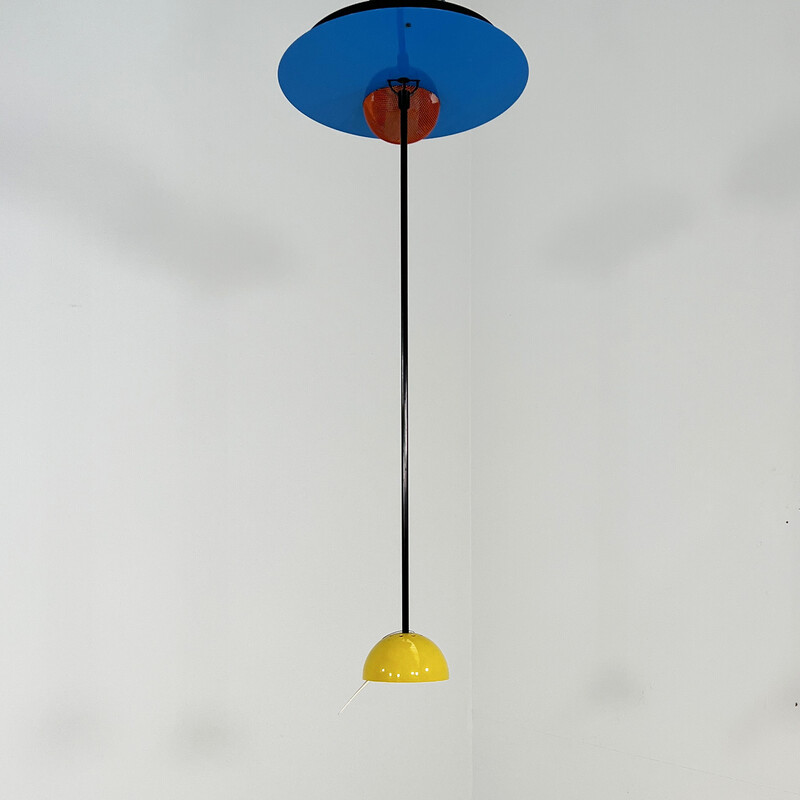 Vintage metalen Alesia plafondlamp van Carlo Forcolini voor Artemide, 1980