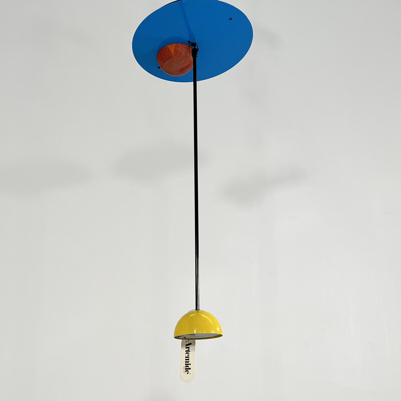 Vintage metal Alesia ceiling lamp by Carlo Forcolini for Artemide, 1980s