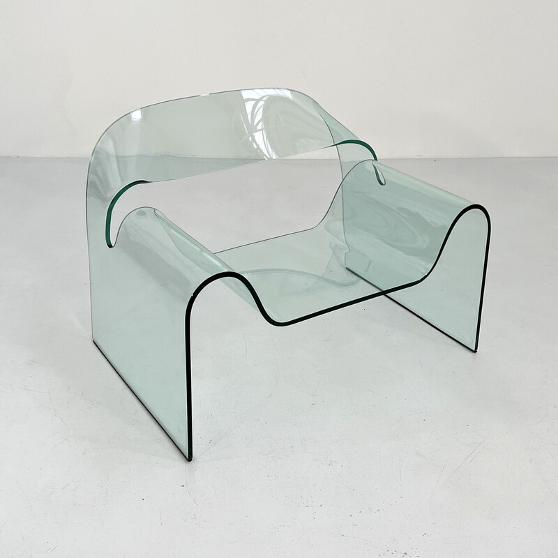 Vintage Ghost armchair by Cini Boeri for Fiam, 1990s
