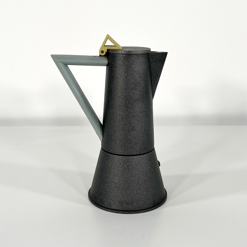 Cafetera vintage de aluminio "Accademia" de Ettore Sottsass para Lagostina, años 80