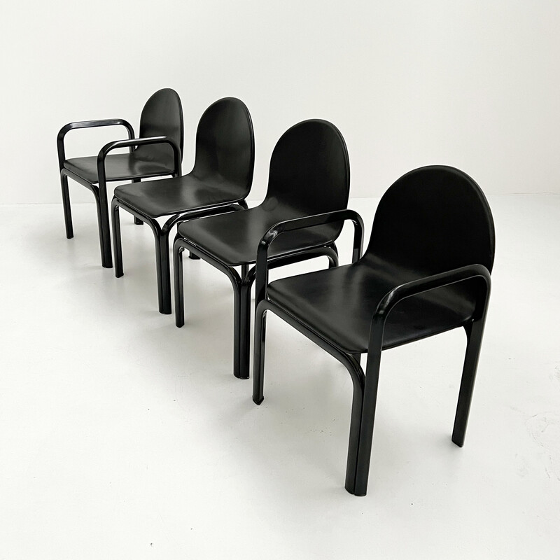 Juego de 4 sillas Orsay vintage de Gae Aulenti para Knoll International, años 70
