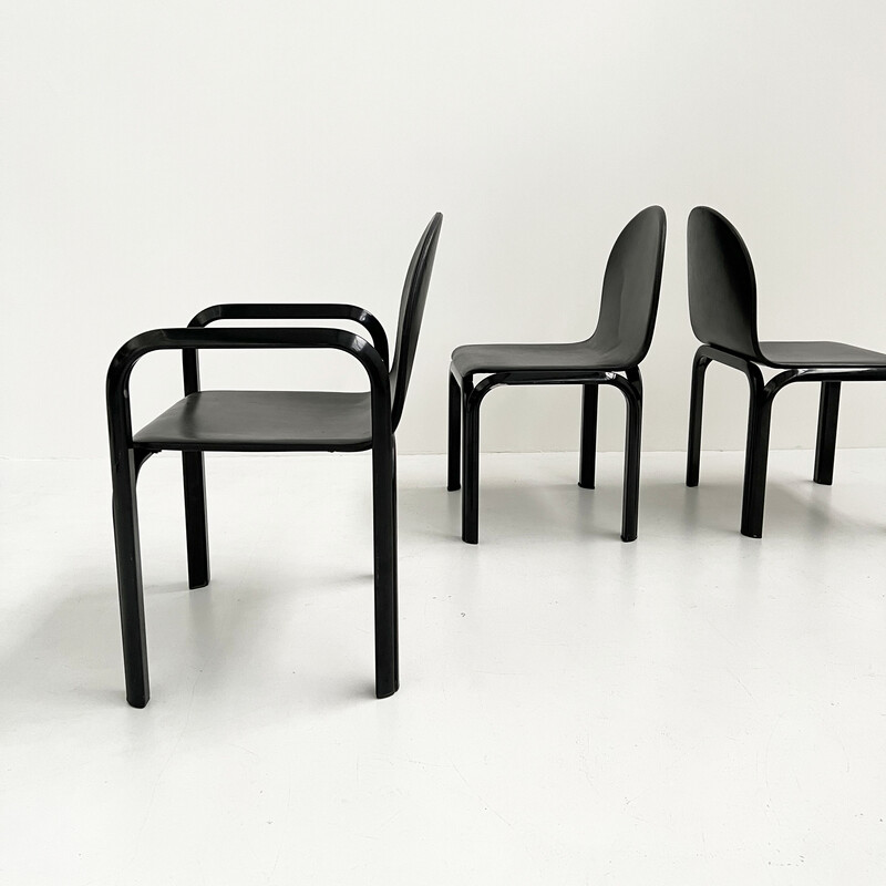 Ensemble de 4 chaises vintage Orsay par Gae Aulenti pour Knoll International, 1970
