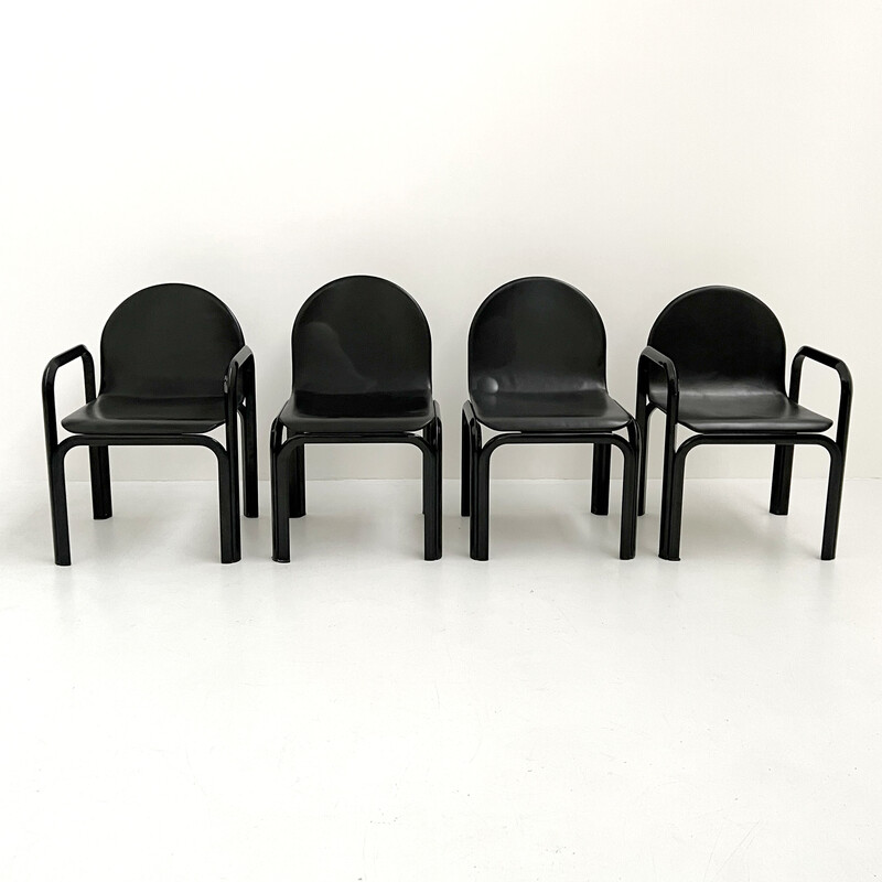 Juego de 4 sillas Orsay vintage de Gae Aulenti para Knoll International, años 70