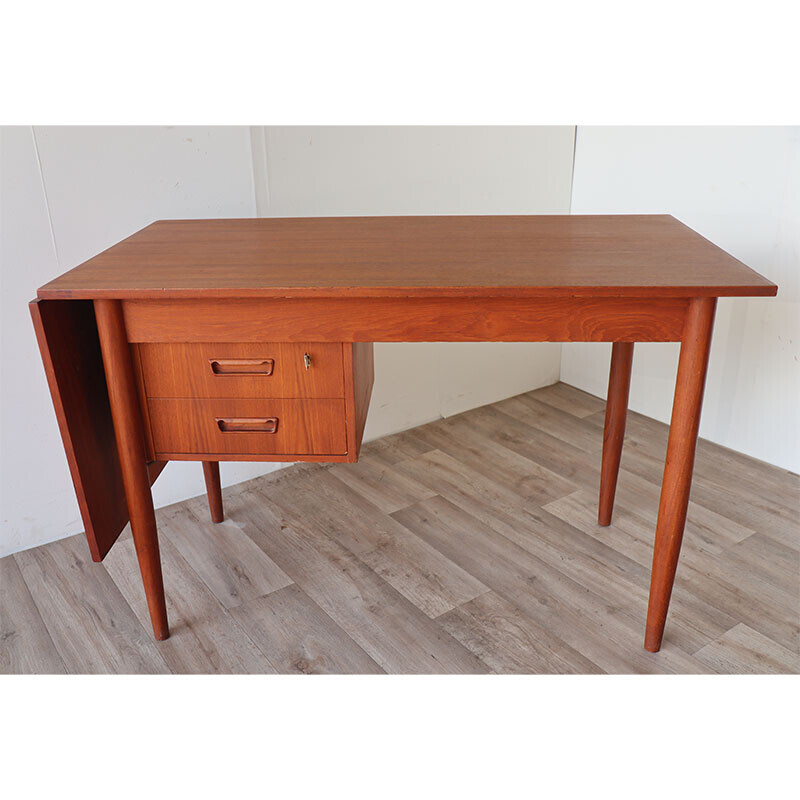 Vintage teakhouten bureau van Gunnar Nielsen Tibergaard, Denemarken 1960