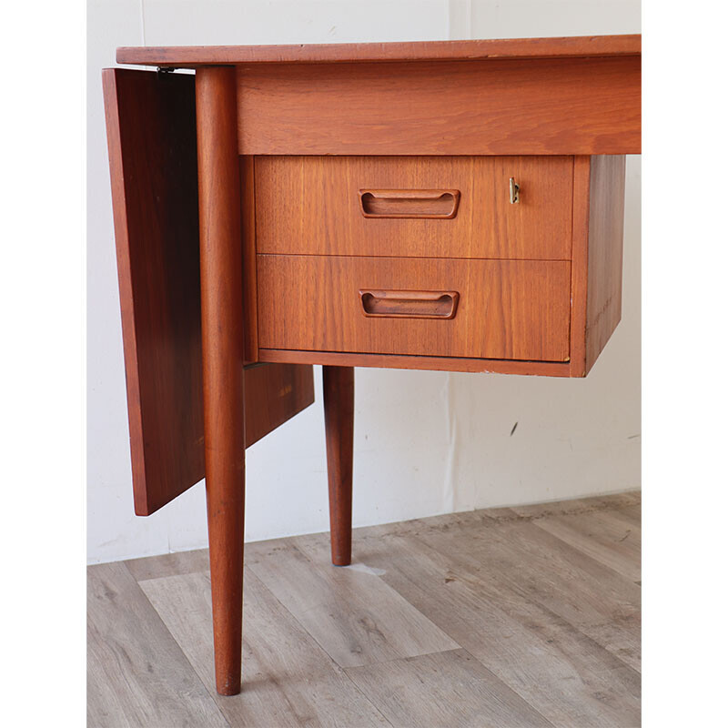 Vintage teakhouten bureau van Gunnar Nielsen Tibergaard, Denemarken 1960