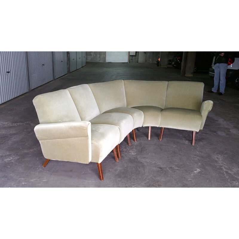 Modular mid century 5-seater sofa - 1950s